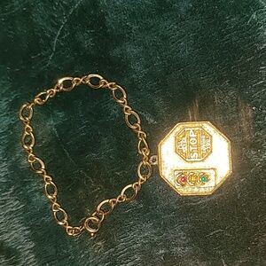 Vintage Art Deco Charm Bracelet